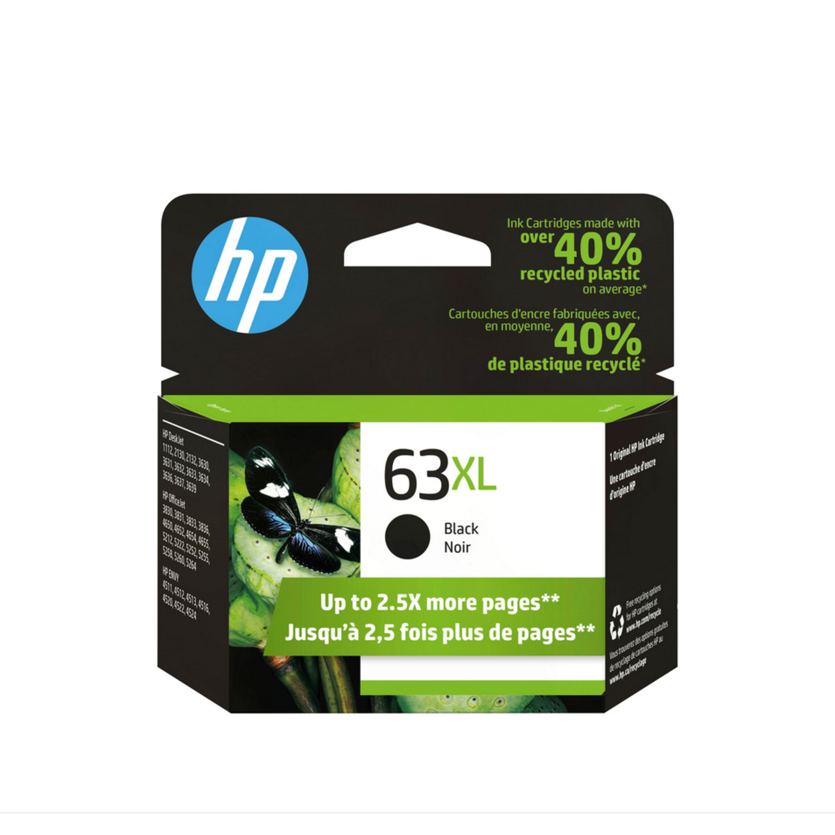 HP INKJET HP #63XL F6U64AN, BLACK