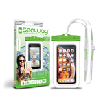 Seawag Seawag Universal Cellphone Waterproof Case White/Green with Neck Lanyard