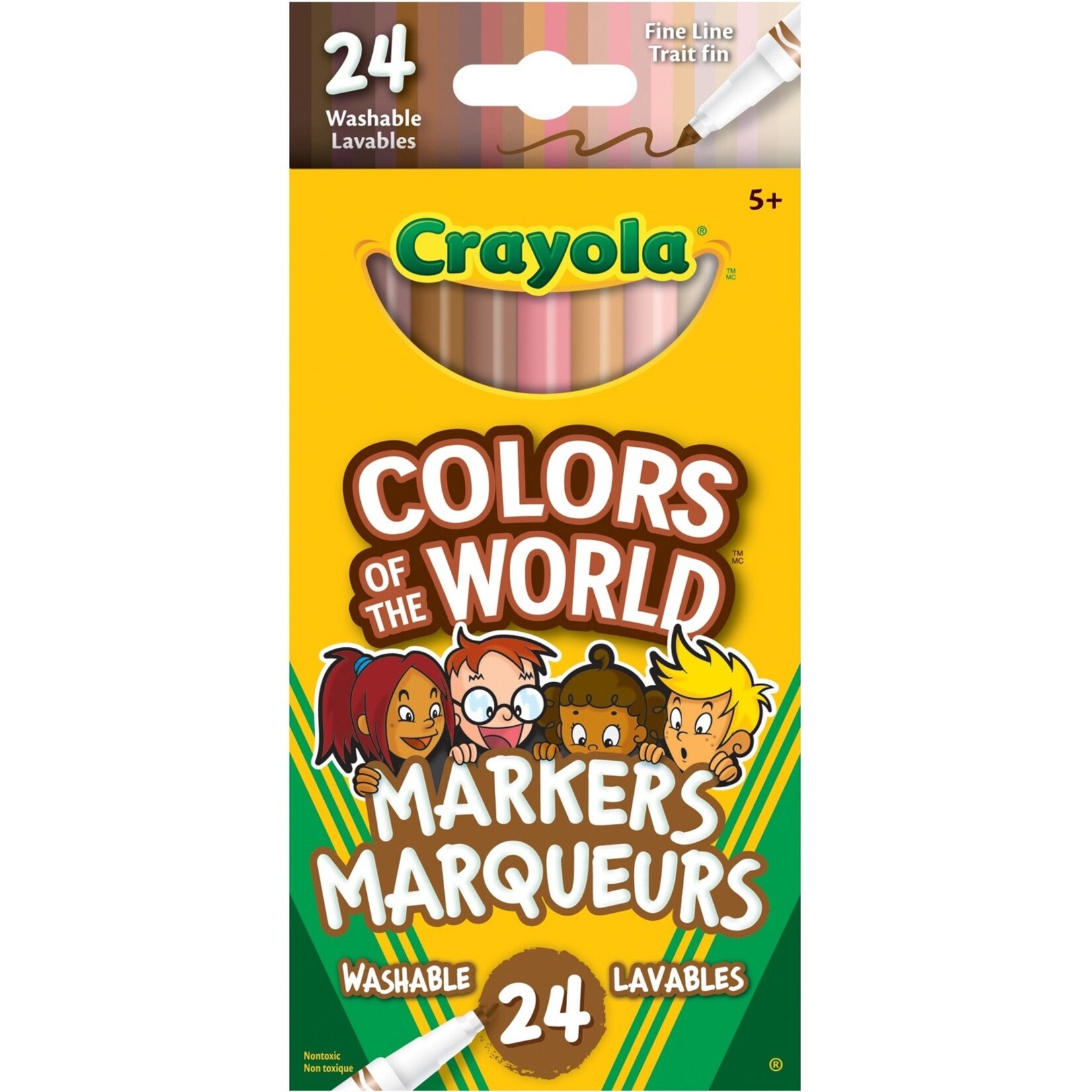 Crayola Crayola Colours of the World Fine Markers - 24/Pack