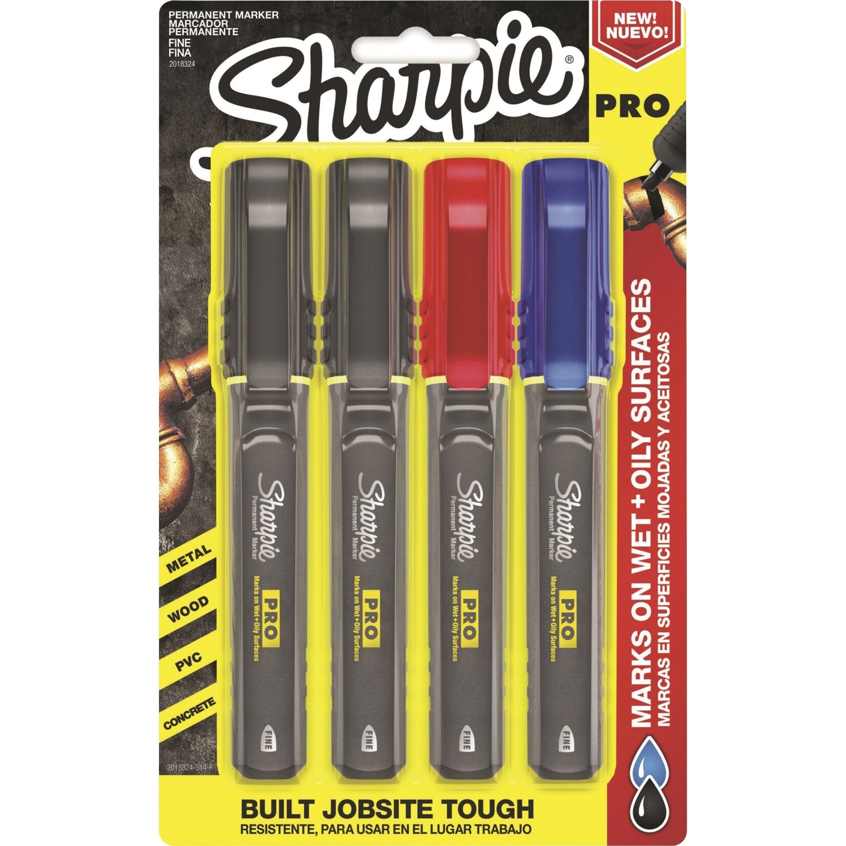 Sharpie Sharpie PRO Permanent Markers - Fine Point - 4 Pack
