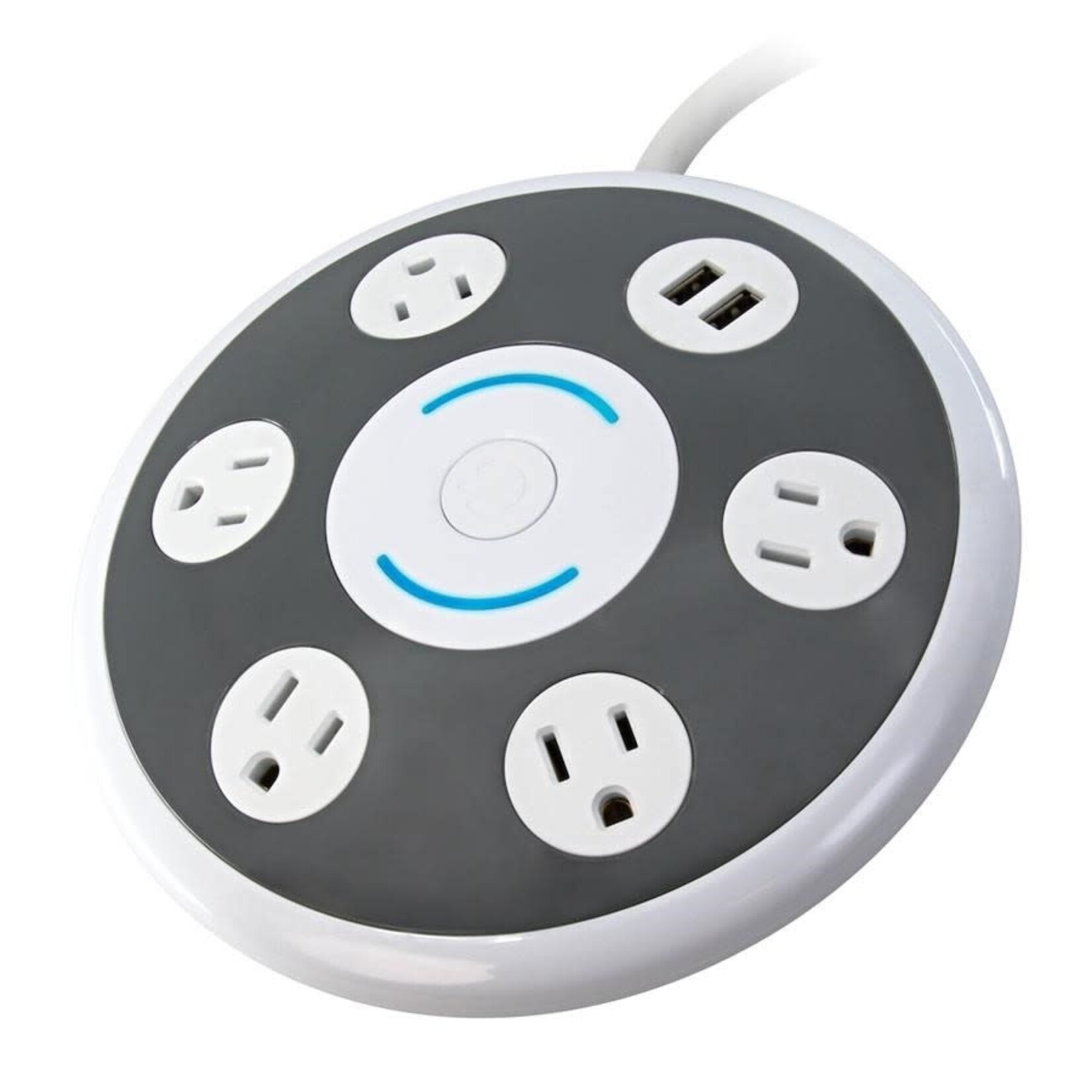 iQ iQ 5-Outlet Round Surge Protector with USB Charger