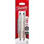 Sharpie PEN-RETRACTABLE, ROSE GOLD BARREL S-GEL, 0.7MM BLACK 2/PACK
