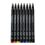 STAEDTLER PEN SET-LUMOCOLOR UNIVERSAL PERMANENT MEDIUM, 8-COLOUR