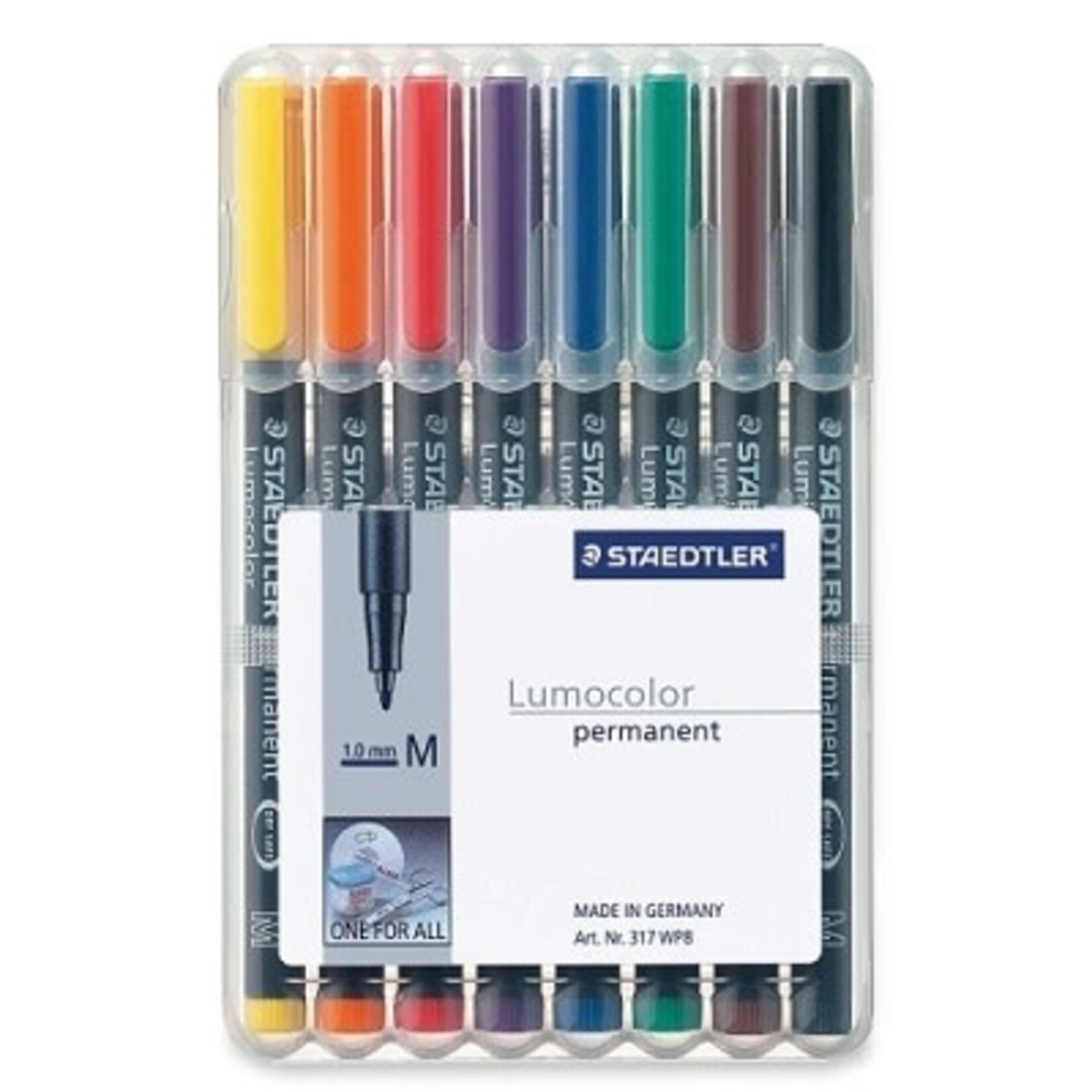 STAEDTLER PEN SET-LUMOCOLOR UNIVERSAL PERMANENT MEDIUM, 8-COLOUR