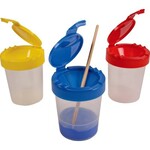 PAINT CUP-NO SPILL, ANTIMICROBIAL, RED