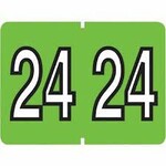 LABELS-YEAR, NUMERIC COLOUR CODE, 2024 GREEN