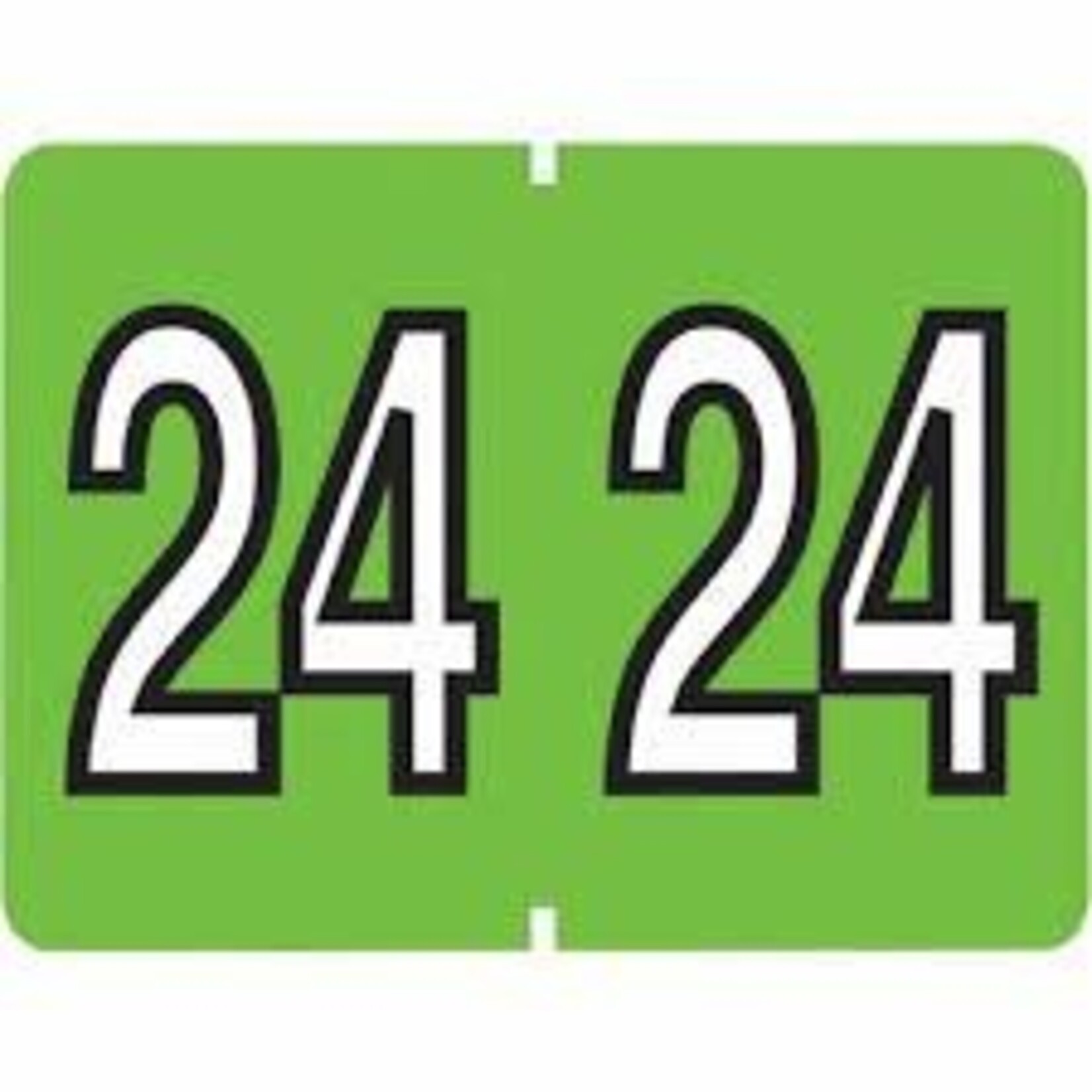 LABELS-YEAR, NUMERIC COLOUR CODE, 2024 GREEN