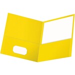 Oxford Letter-Size Twin-Pocket Folder Portfolios YELLOW SINGLE