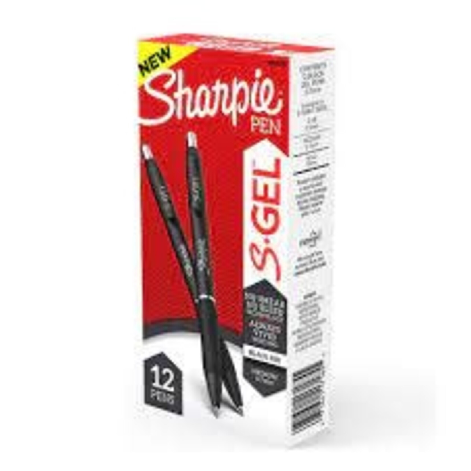 Sharpie PEN-RETRACTABLE, SHARPIE S-GEL, 1.0MM BLACK 12/BX