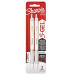 Sharpie PEN-RETRACTABLE, COMFORT GRIP S-GEL, WHITE BARREL 0.7MM 2PK