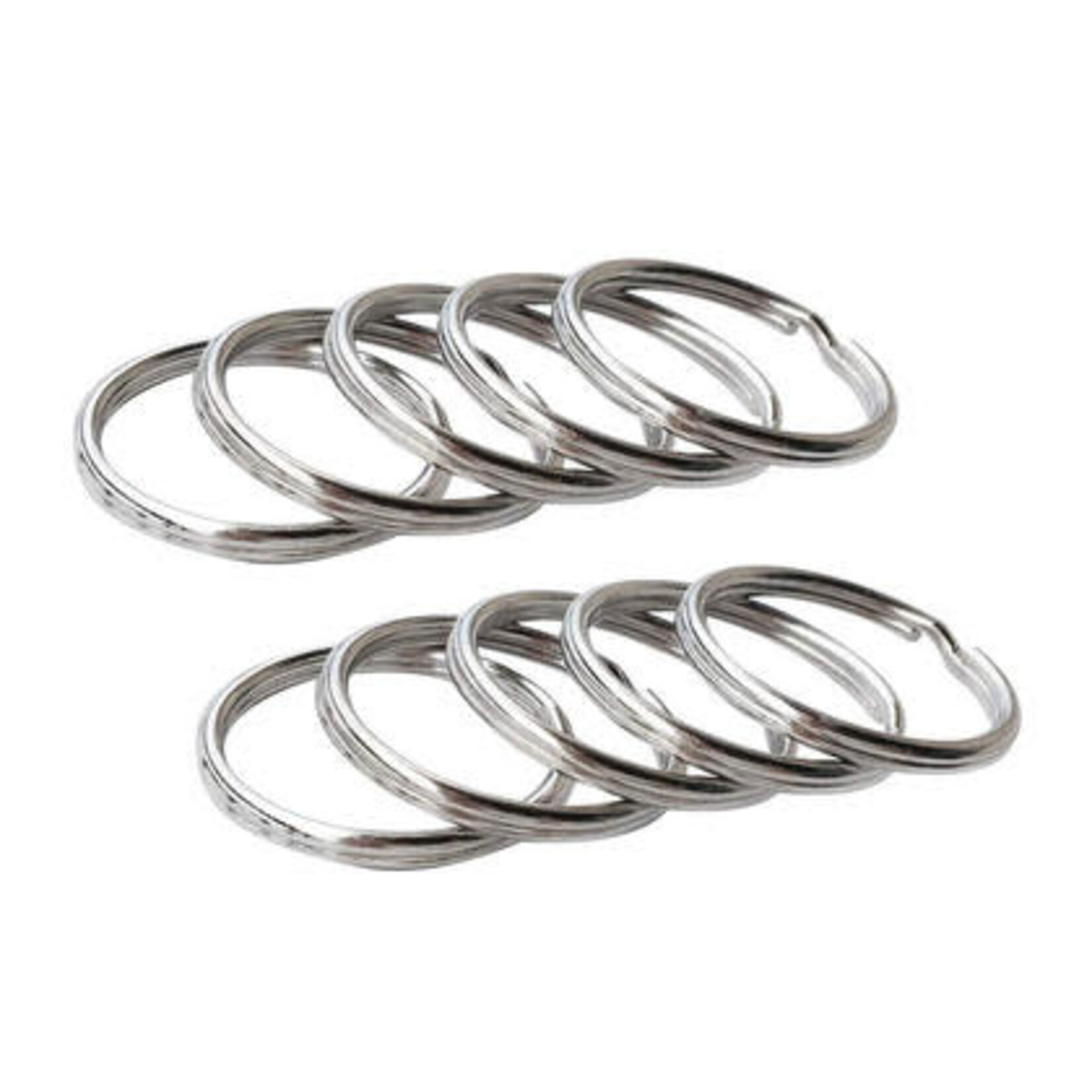 Acme United KEY RINGS-1.25'' SPLIT, CHROME 10/PACK