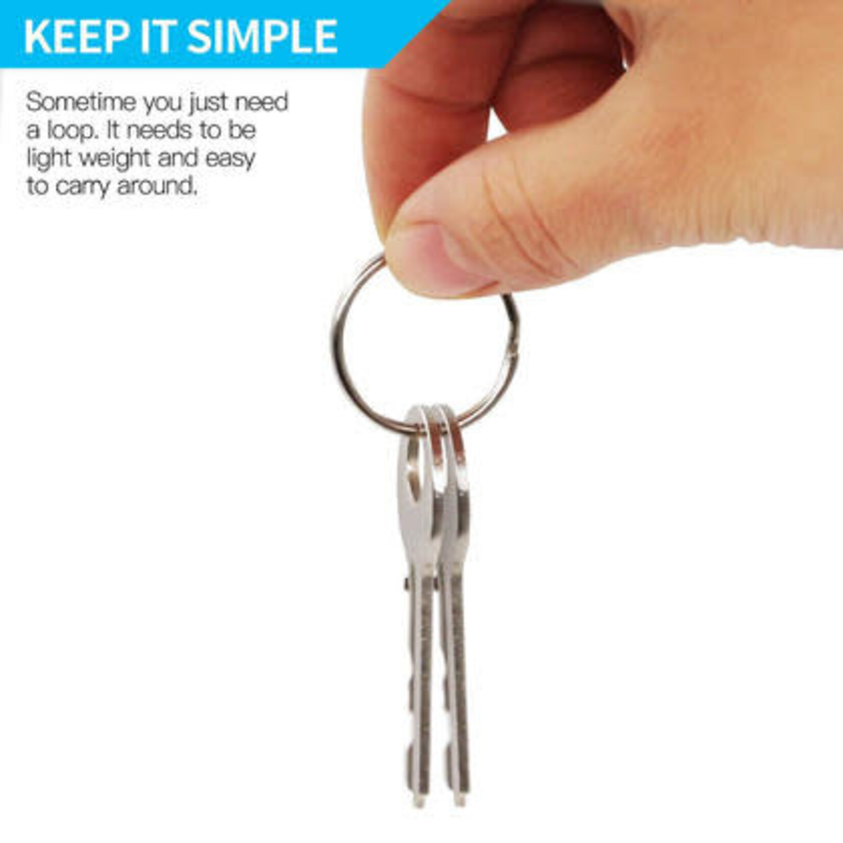 Acme United KEY RINGS-1.25'' SPLIT, CHROME 10/PACK