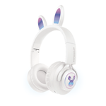 Hypergear HyperGear Headphones Bluetooth Bunny Tracks Built in Mic Memory Foam Ear Cushions Foldable - White