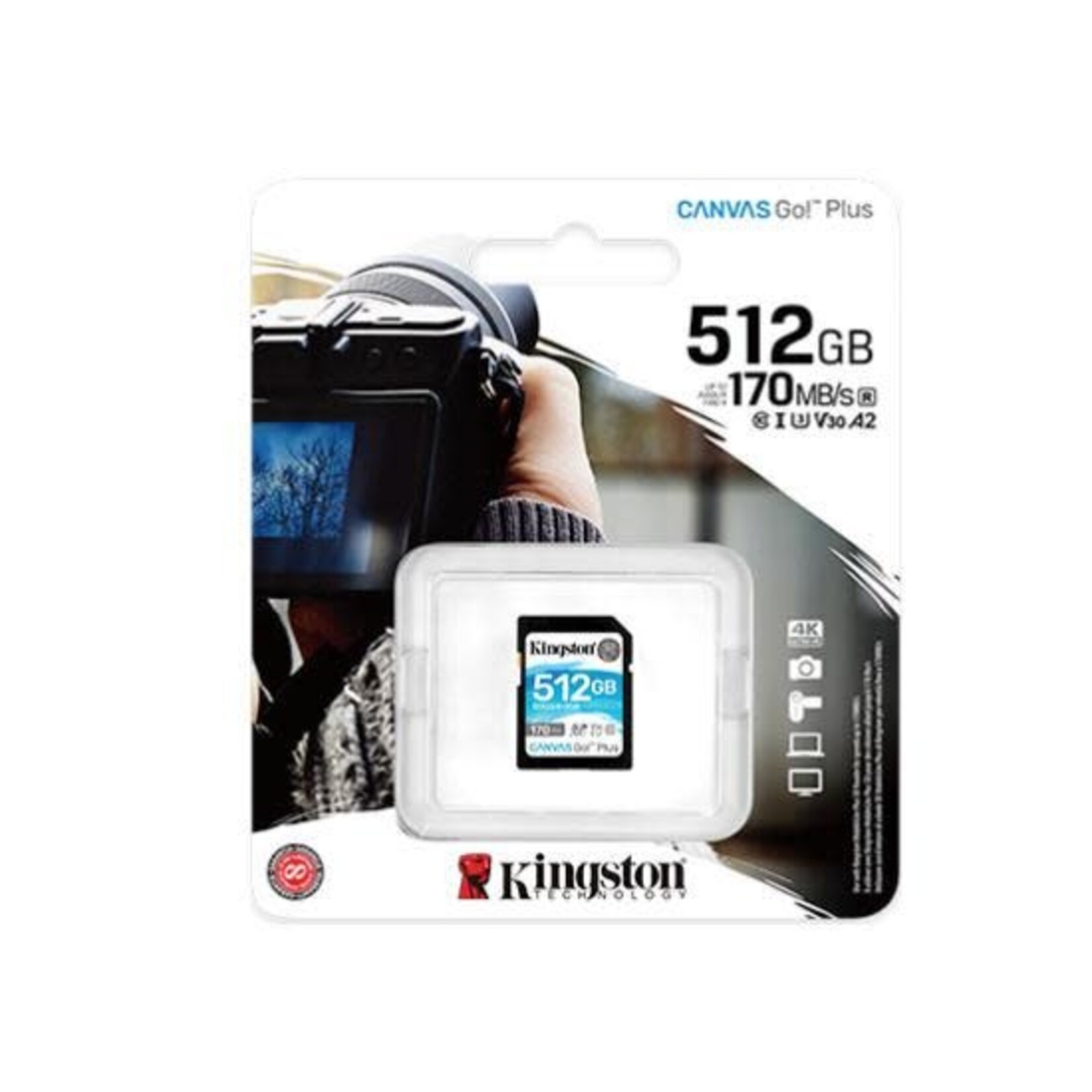 Kingston Technology SD Card - Kingston 512GB microSDXC Canvas Go Plus 170R C10 U3 V30