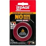 LePage LEPAGE NO MORE NAILS MOUNTING TAPE - 4.9 FT LENGTH x 0.75" WIDTH