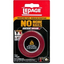 LePage LePage No More Nails Mounting Tape - 4.9 ft (1.5 m) L x 0.75 ...