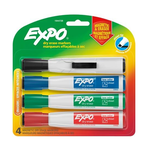 Expo MARKER SET-DRY ERASE, EXPO MAGNETIC W/ERASER, 4 CHISEL TIP