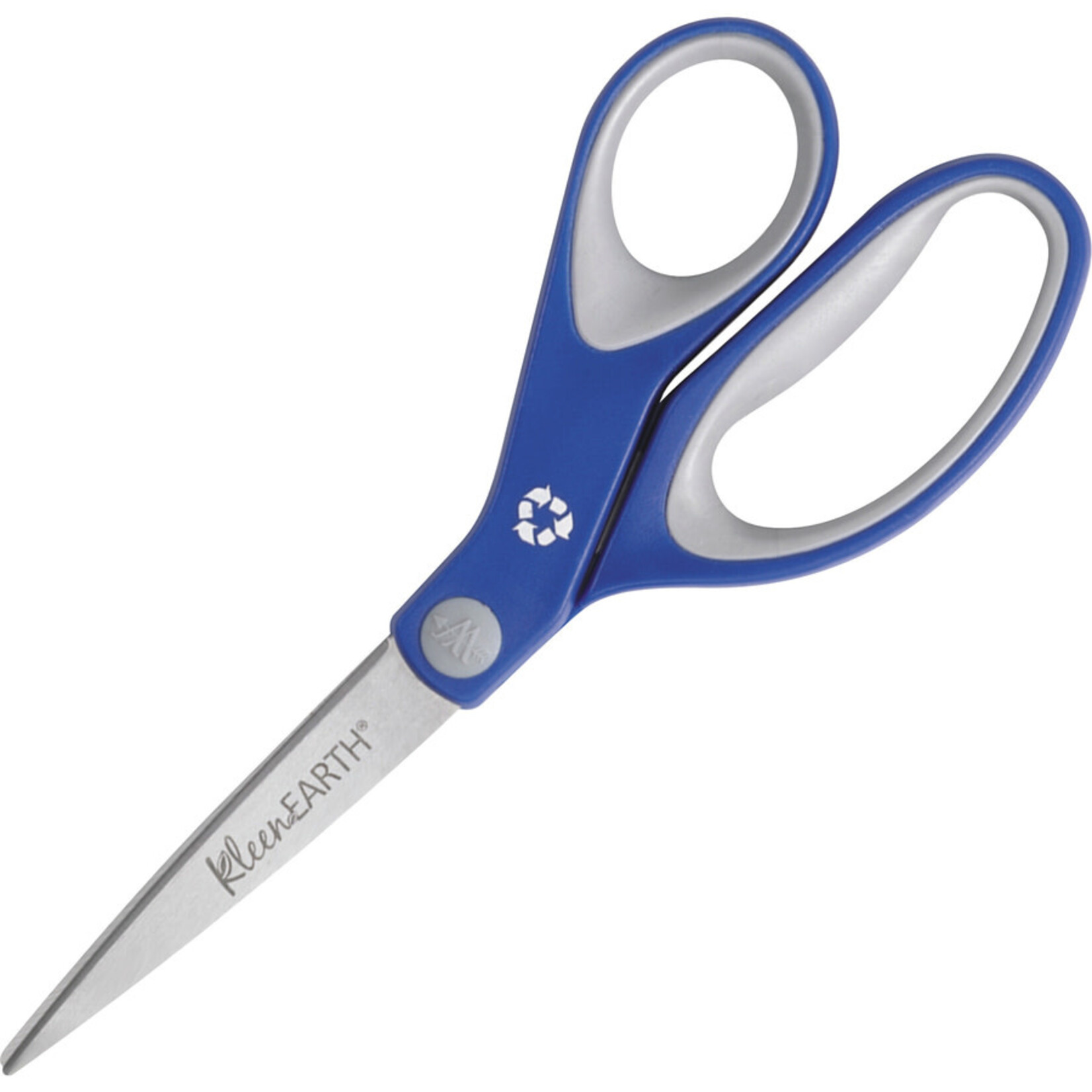 Acme United SCISSORS-KLEENEARTH 8'' STRAIGHT SOFT HANDLE, BLUE