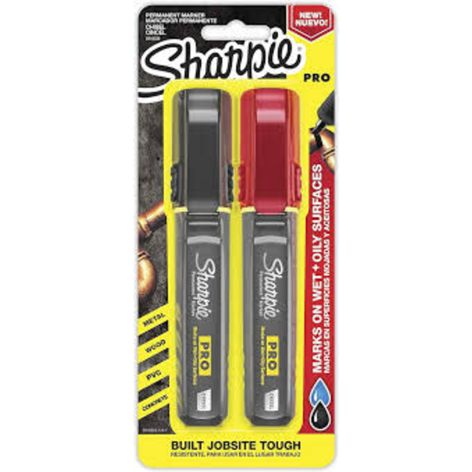 Sharpie Sharpie PRO Permanent Markers, Chisel Tip - Medium Point - Assorted - 2 / Pack