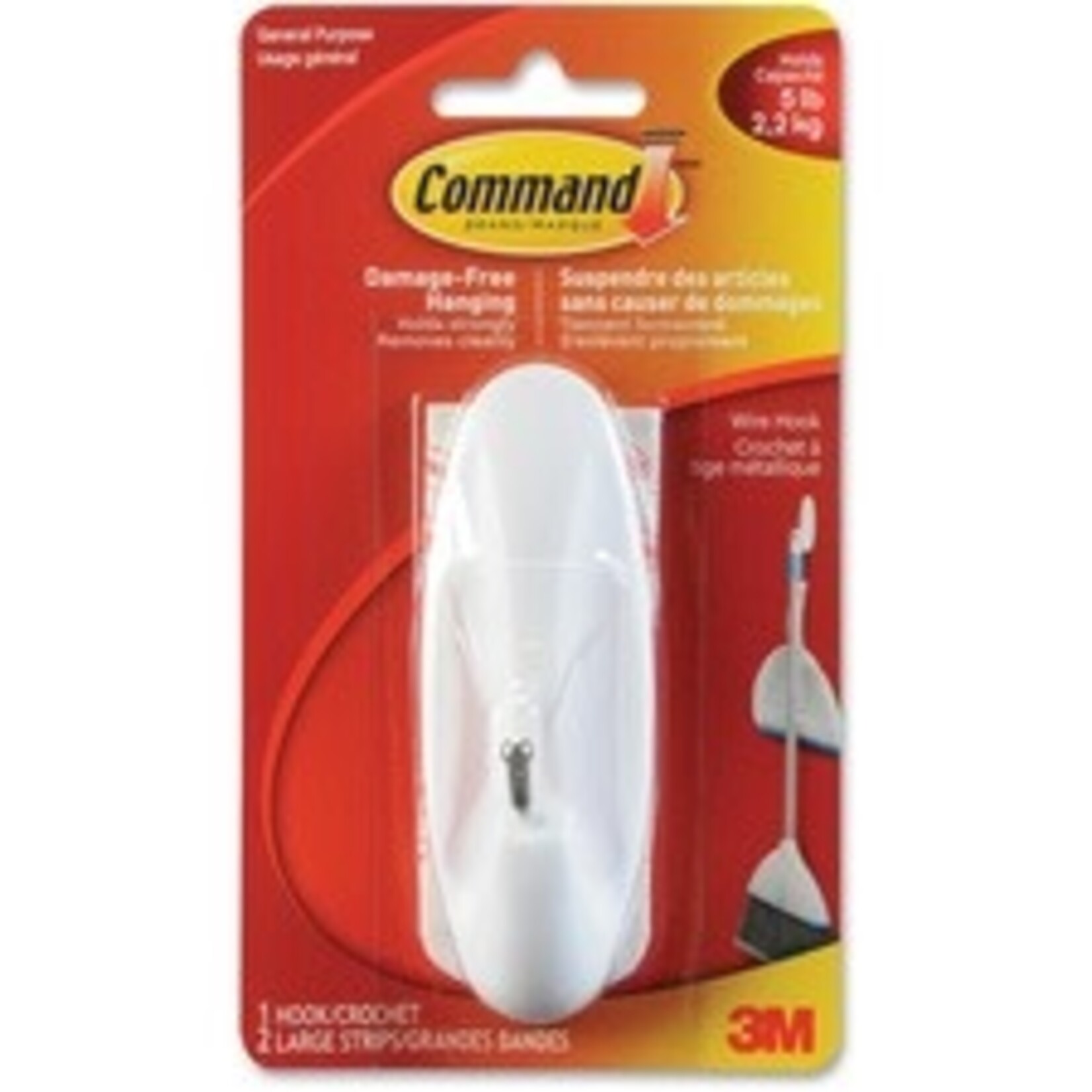 3M 3M Command Large Hook - 5lb Capacity