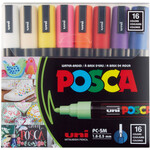 Posca Posca Paint Marker Set, PC-5M Medium - Basic (16 Colors)