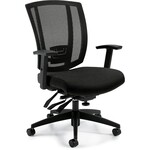 GLOBAL OFFICE Global - Avro Mesh Back, Mid Height Task Chair - Black Fabric