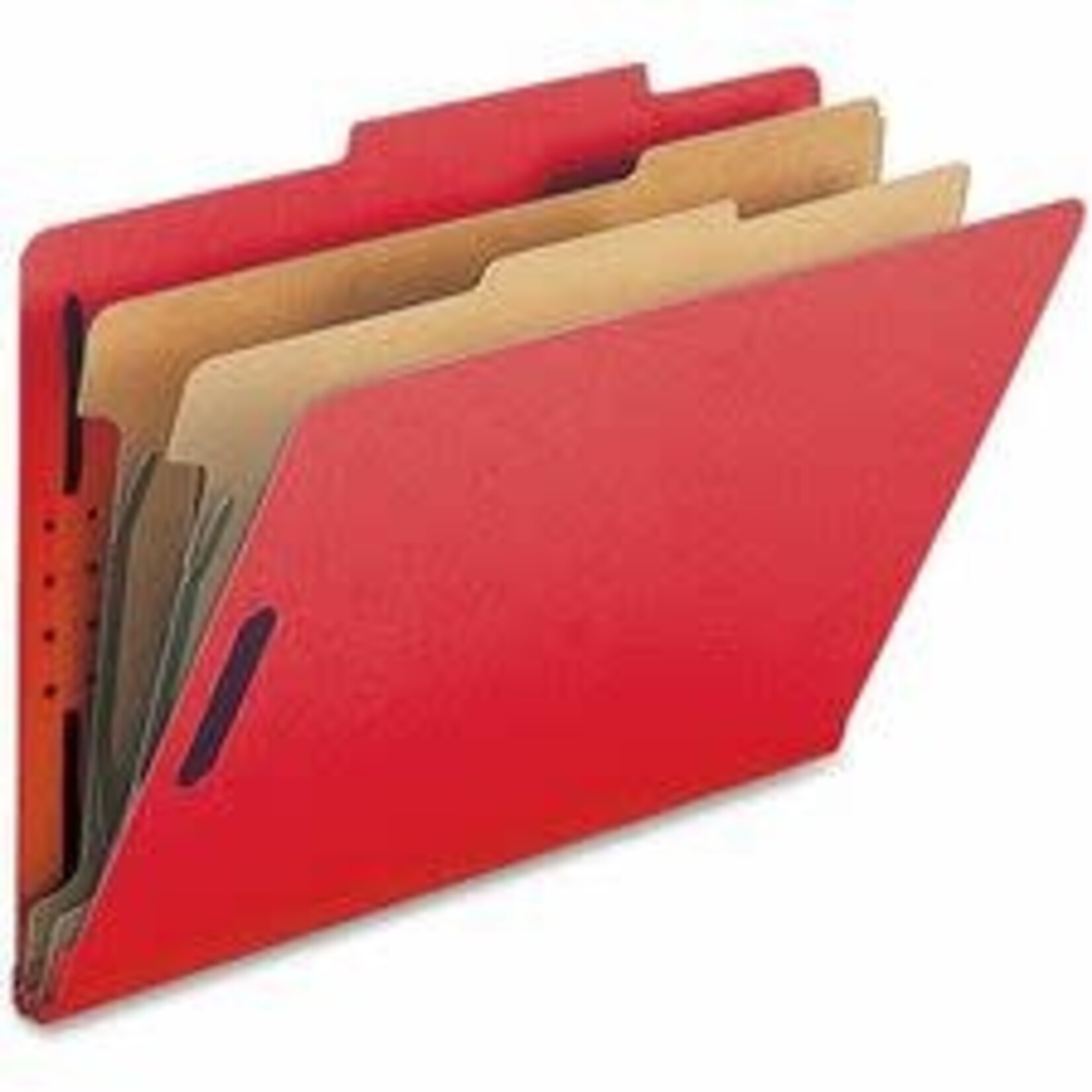 Nature Saver Legal Recycled Classification Folder - Red - 2" Fastener Capacity - 2 Divider - 10/Box