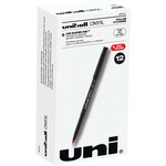 Uni-ball PEN-ROLLER, UNI-BALL ONYX, FINE 0.7MM RED 12/BOX