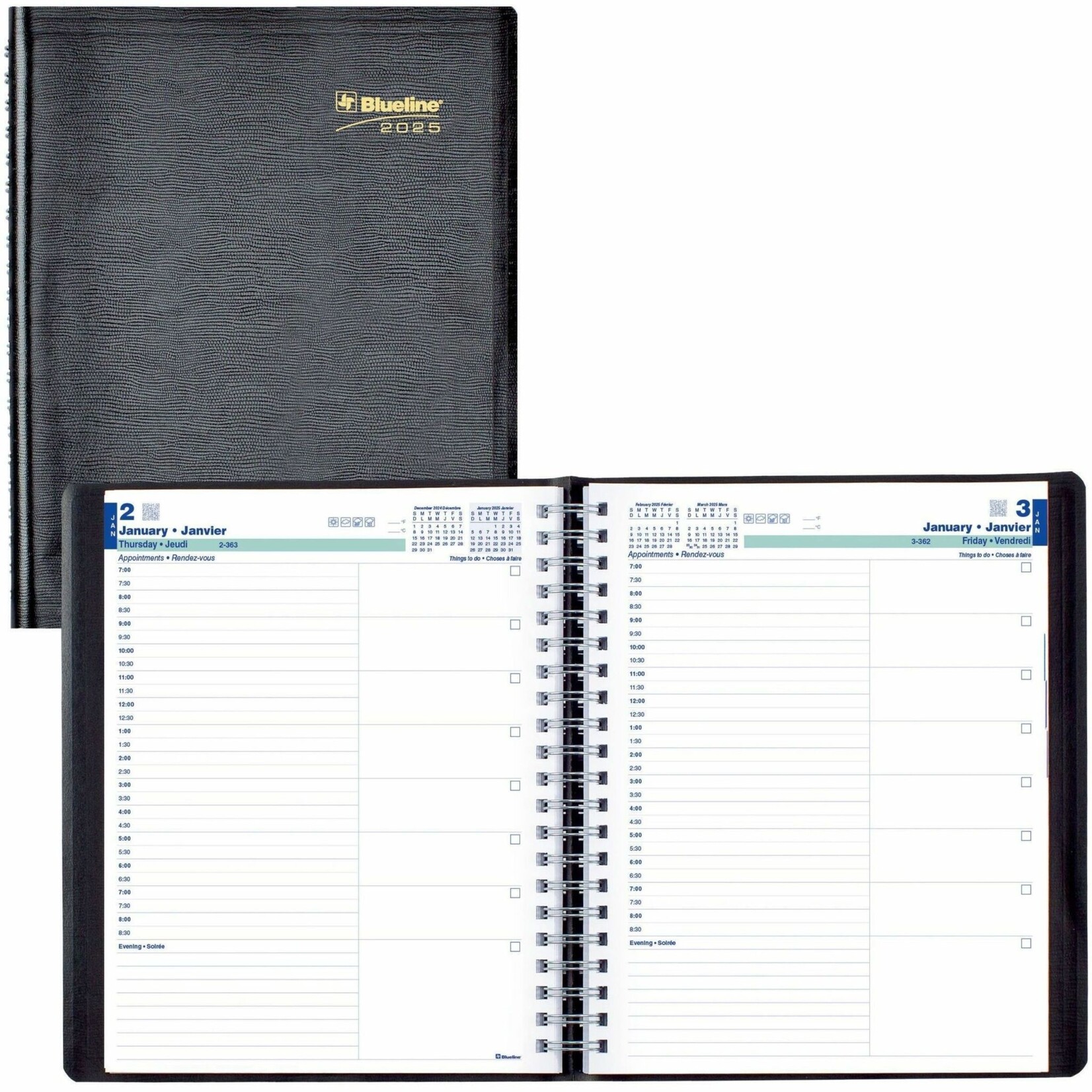 Blueline Blueline Daily Planner - 1 Day Single Page Layout - 8.5 x 11 - Soft Cover - 2026