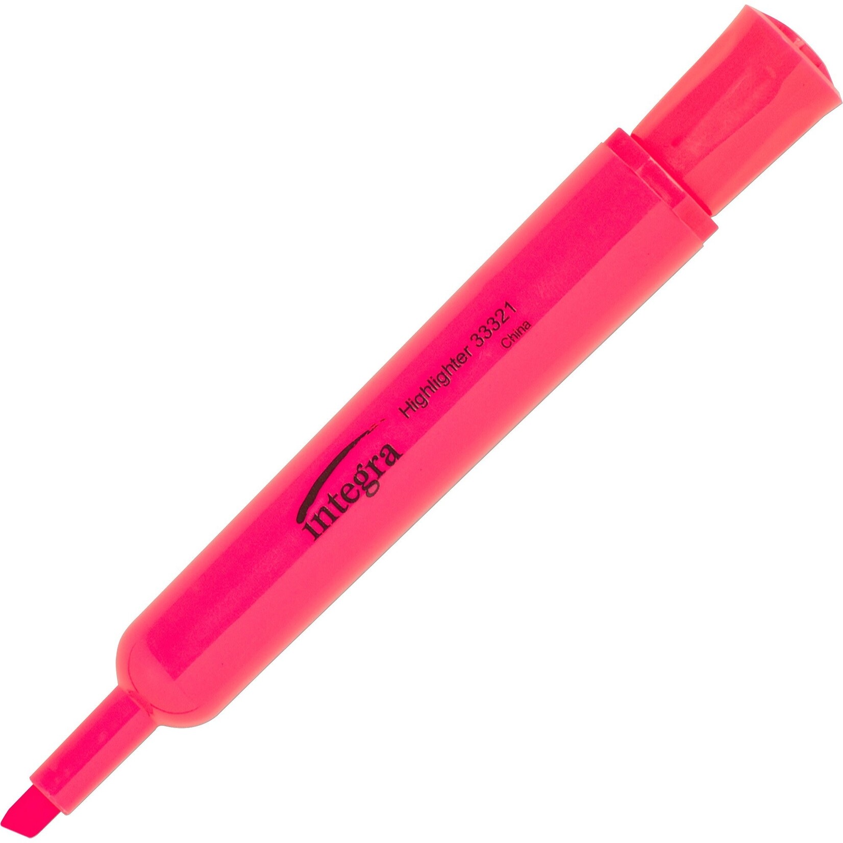Integra Chisel Desk Liquid Highlighters - Fluorescent Pink 12/Box