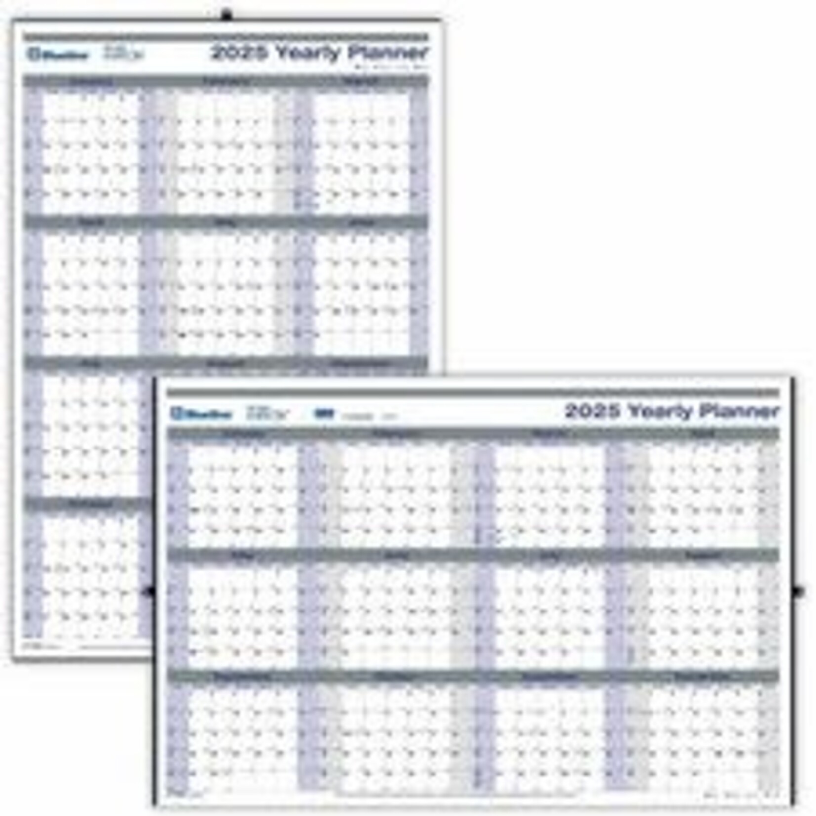 Blueline Blueline Net Zero Carbon Erasable/Reversible Yearly Wall Calendar - Jan 2025 to Dec 2025 - 36" x 24"