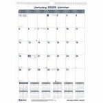 Blueline Blueline Net Zero Carbon Monthly Wall Calendar, 12"x17" - Monthly, Yearly, Daily - Jan 2025 to Dec 2025