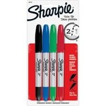 Sharpie MARKER SET-PERMANENT, SHARPIE TWIN TIP, 4 COLOURS