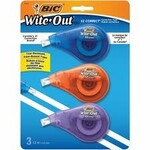 Bic CORRECTION TAPE-WITE-OUT EZ CORRECT 3-PACK-WOTAPP31