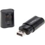 Startech StarTech.com USB Sound Card - 3.5mm Audio Adapter - External Sound Card - Black