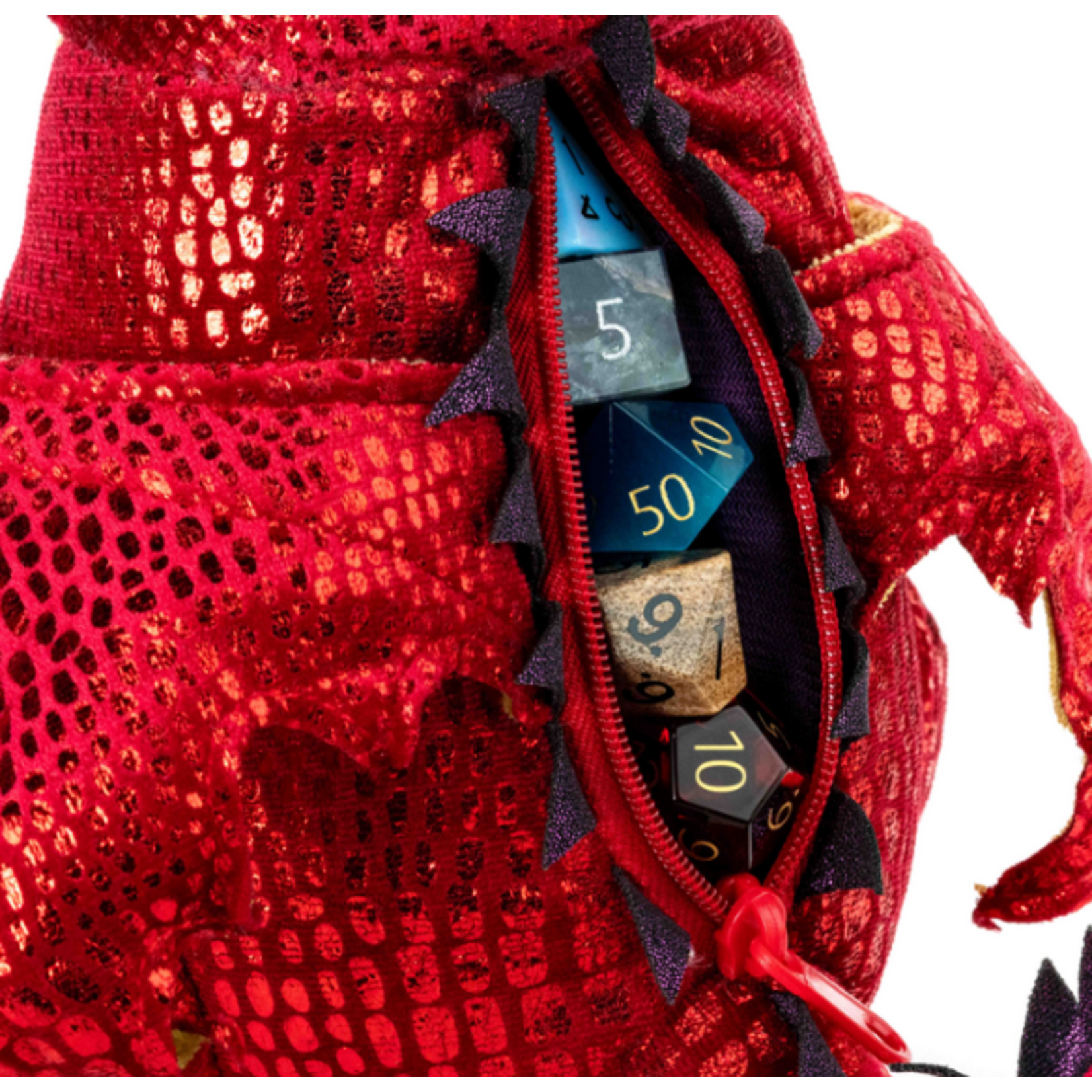 PLUSH DICE BAG RED DRAGON