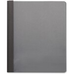 Report Cover with Fasteners, Letter, Clear Front, Black 25/Box