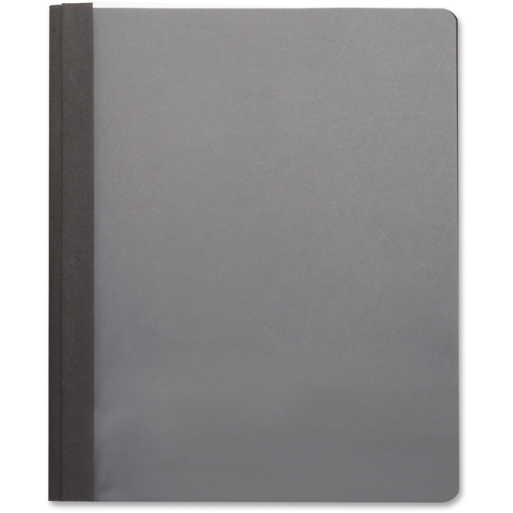 Report Cover with Fasteners, Letter, Clear Front, Black 25/Box