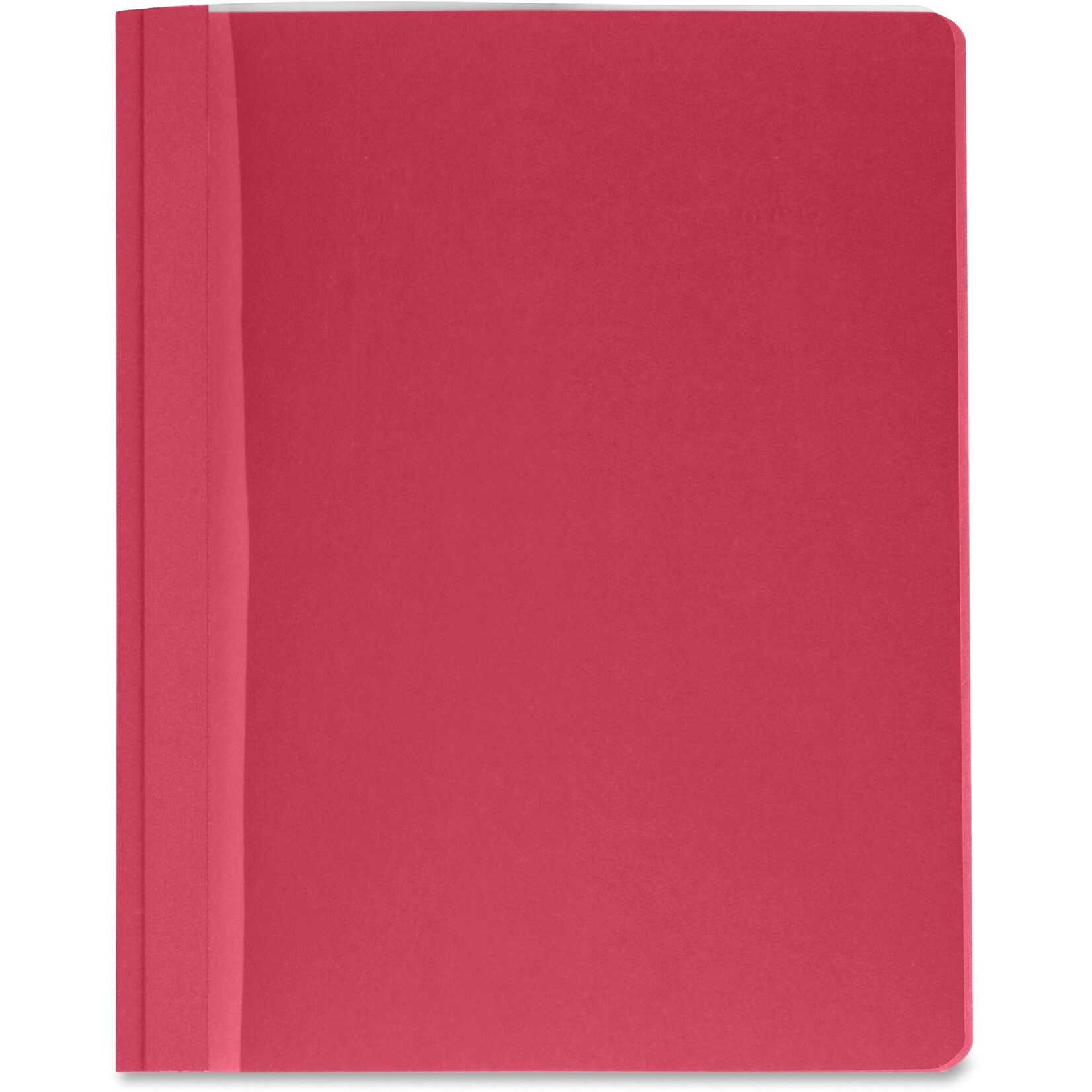 Report Cover with Fasteners, Letter, Clear Front, Red 25/Box
