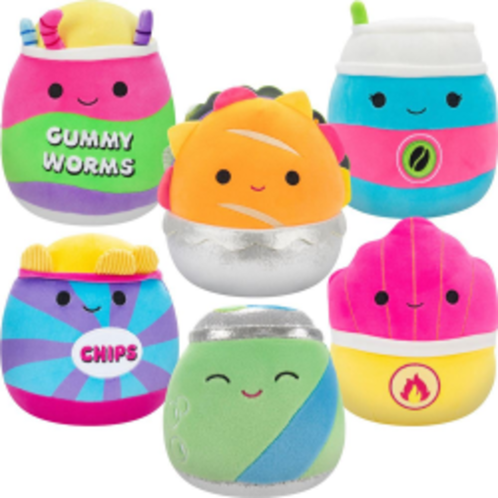 Squishmallows 3.5" Neon Junk Food Clip-ons - Assorted