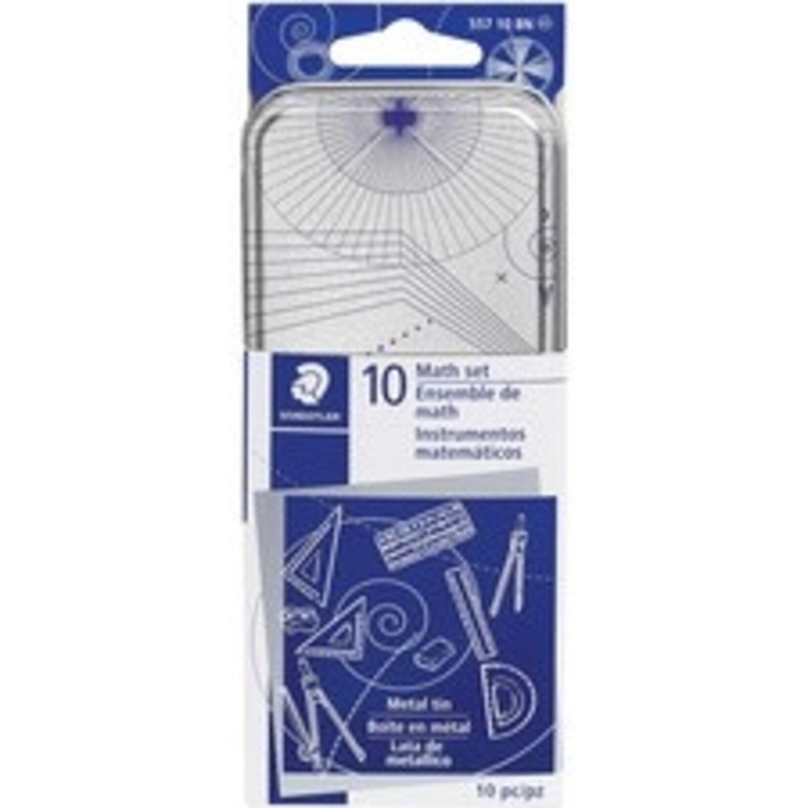 STAEDTLER MATH SET-10 PIECE XCELLENCE, METAL BOX