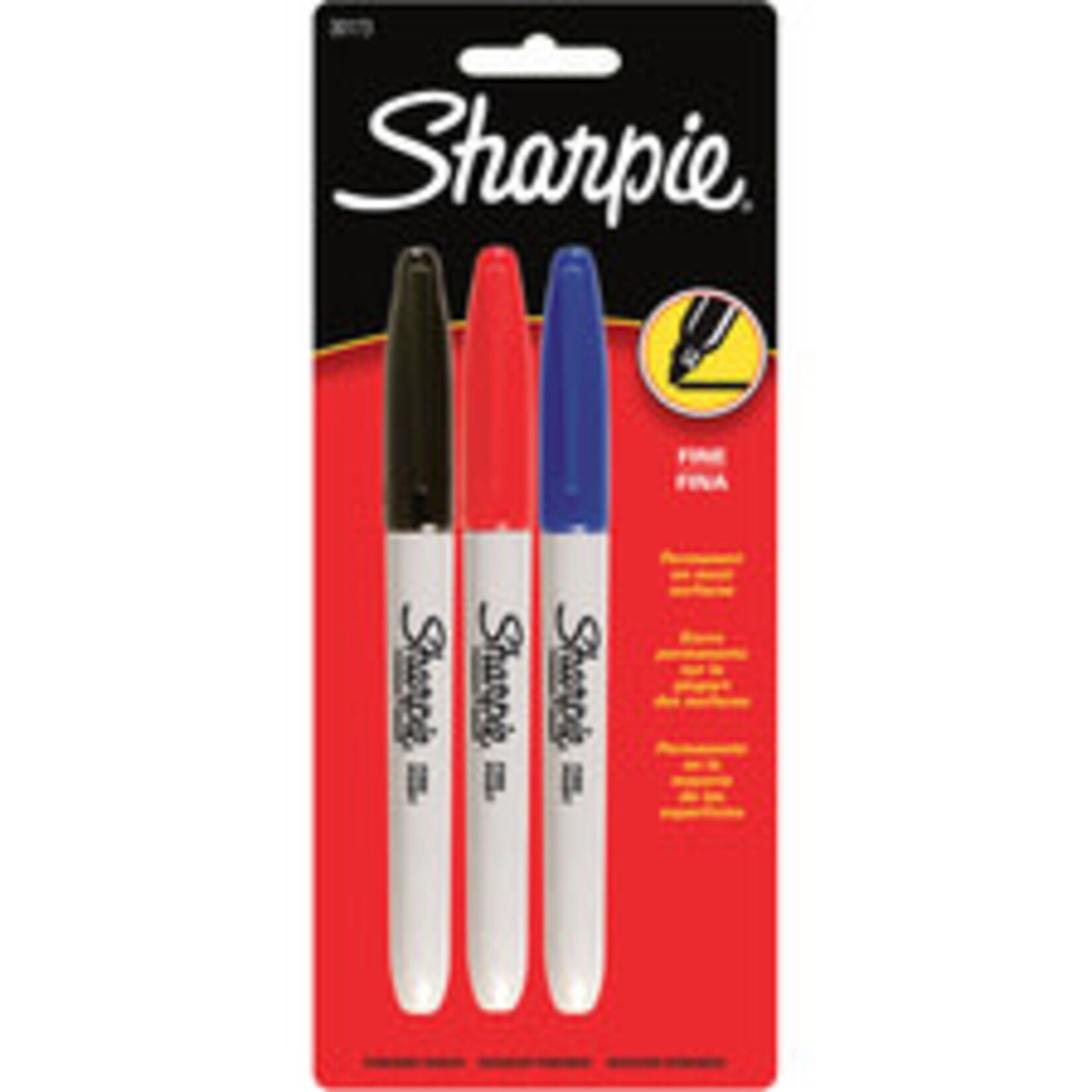 Sharpie MARKER SET-PERMANENT, SHARPIE FINE, 3 COLOURS