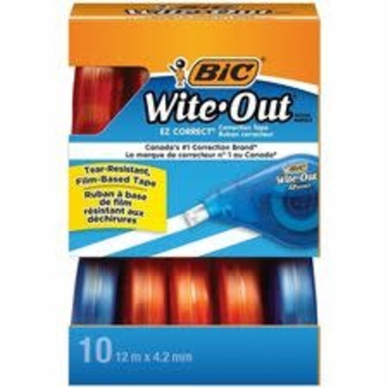 Bic CORRECTION TAPE-WITE-OUT EZ CORRECT 10/BOX -WOTAP10