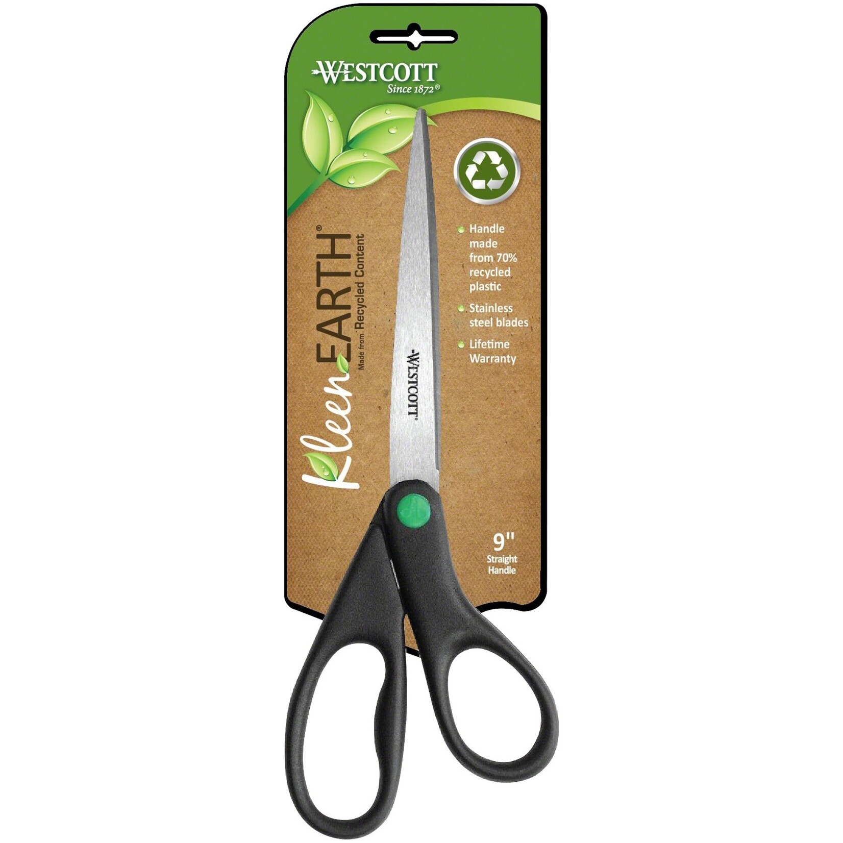 Westcott SCISSORS-9" STRAIGHT, KLEENEARTH, BLACK