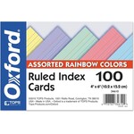 TOPS Products INDEX CARDS-4X6 RULED, RAINBOW 100/PACK