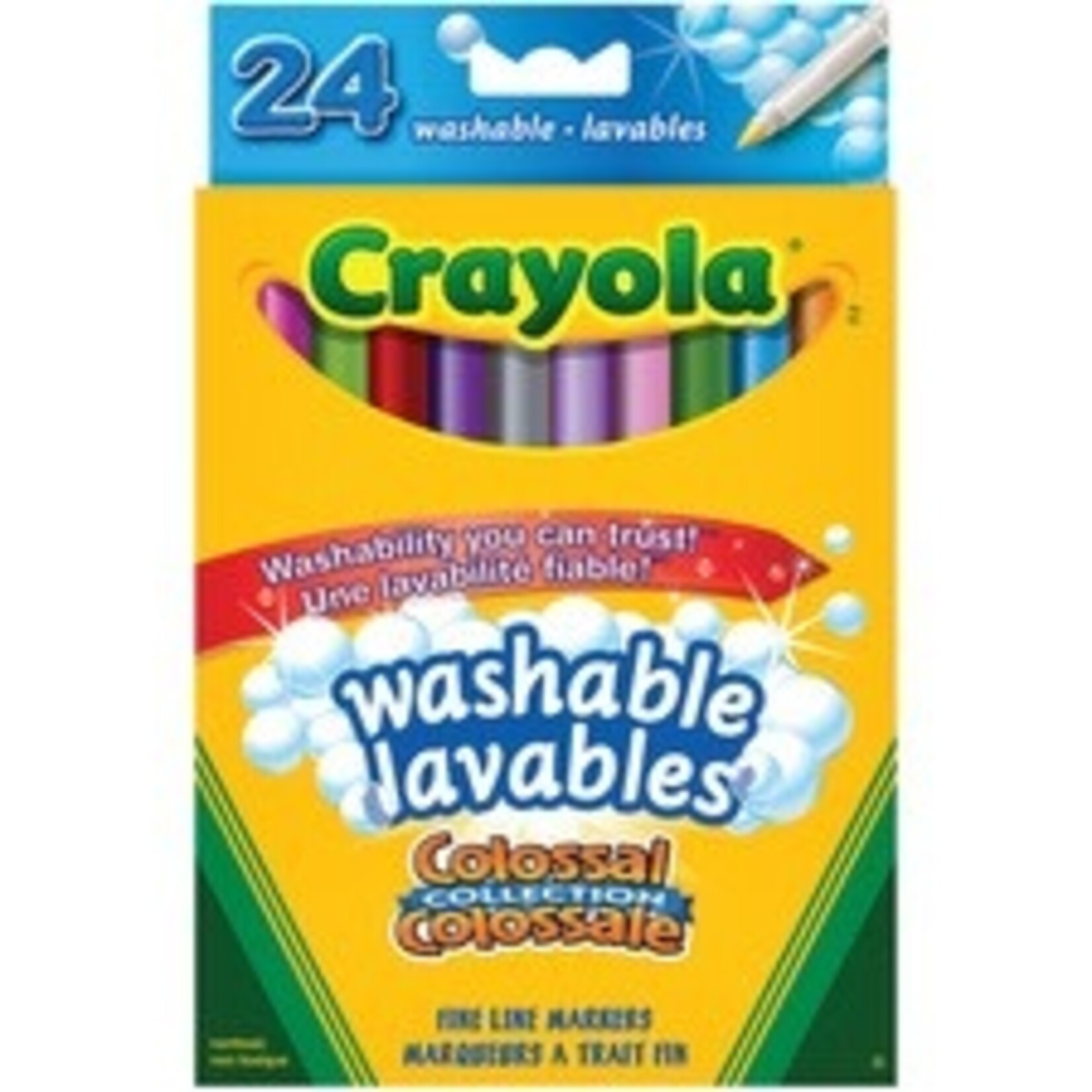 Crayola MARKER SET-CRAYOLA WASHABLE, FINE LINE, 24 COLOURS