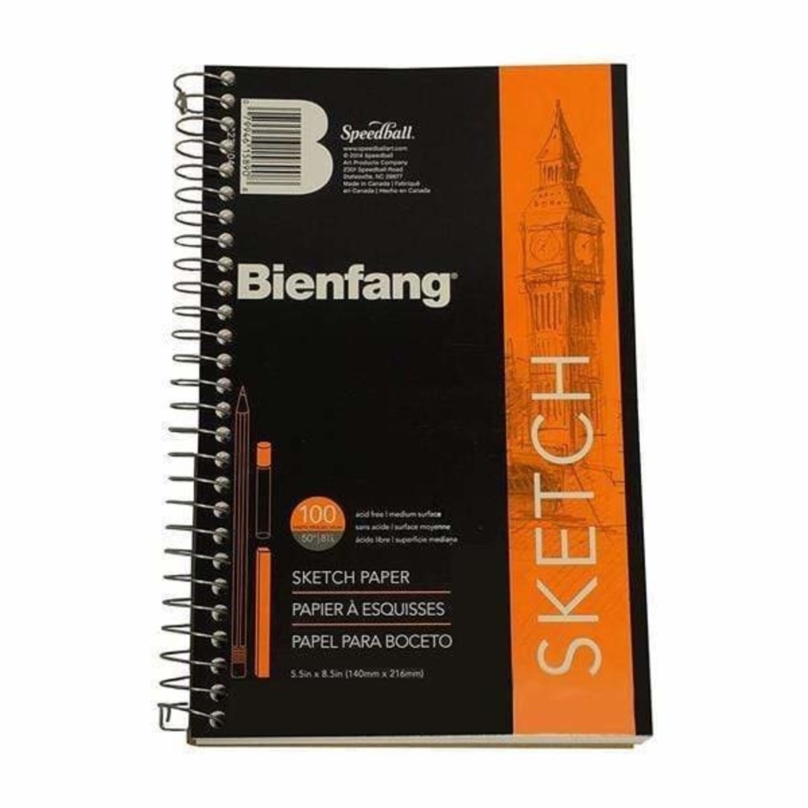 Bienfang SKETCH BOOK-5.5X 8.5, BIENFANG #601, 100 SHT