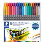 STAEDTLER MARKER SET-DUO-COLOR DOUBLE-ENDED, 36 COLOURS