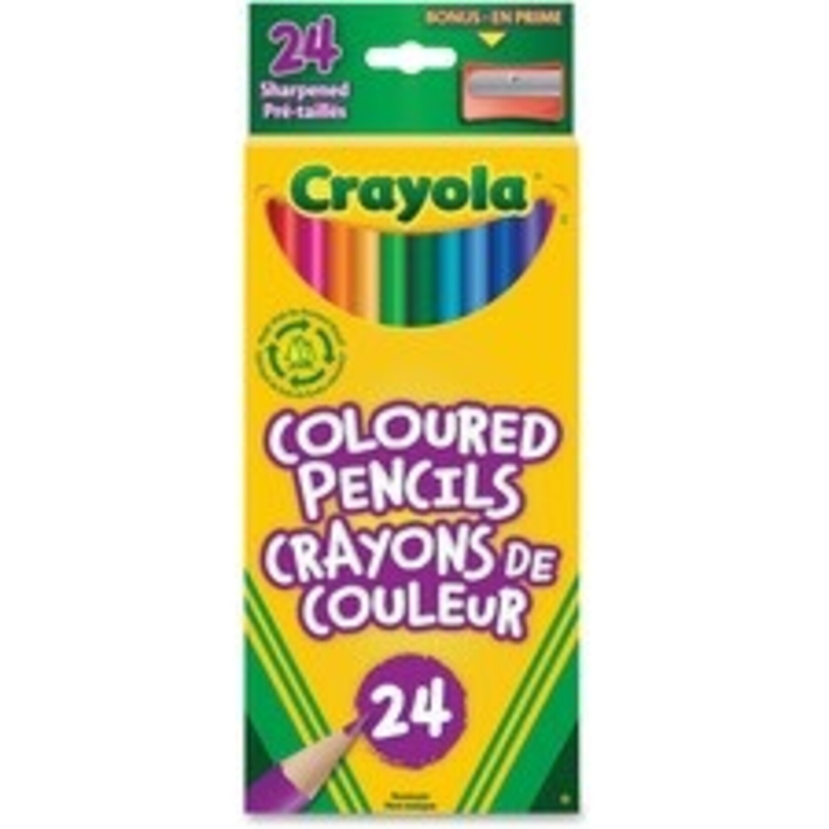 Crayola PENCIL SET-COLOURED, CRAYOLA 24 COLOURS, PRE-SHARPENED