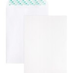 Business Source Self Sealing Catalog Envelope - 9x12 - 28 lb - White - 100/Box